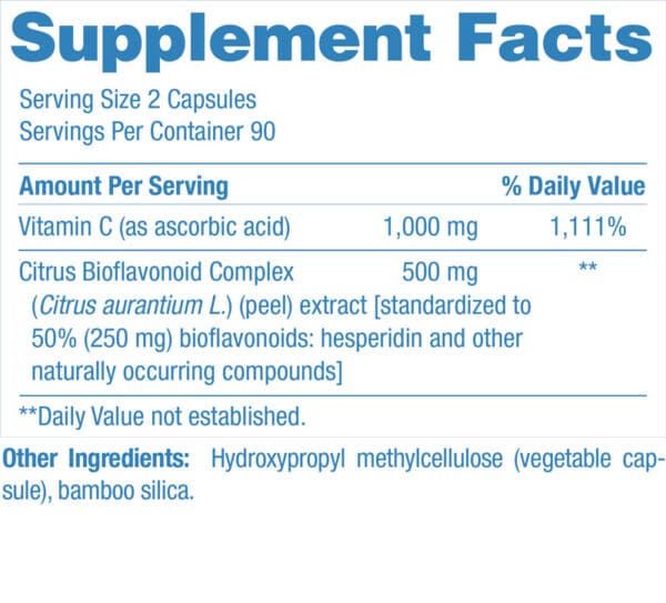 vitamin c 180suppfacts