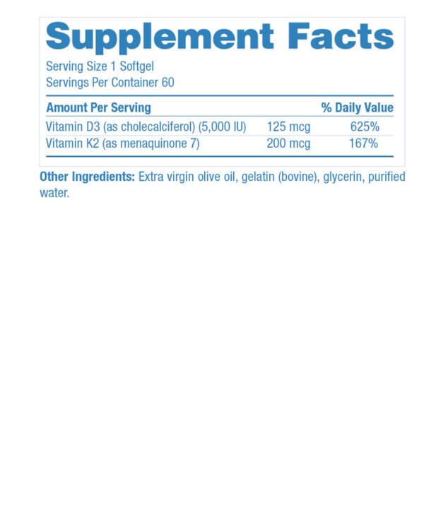 vitamin d3 5000+k2 facts